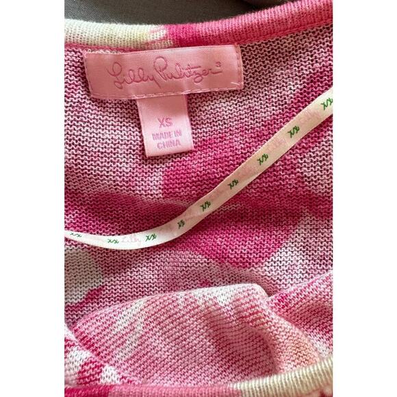 Lilly Pulitzer Cotton Lightweight Floral Shortsleeve Knit Sweater Size XS - Picture 4 of 4